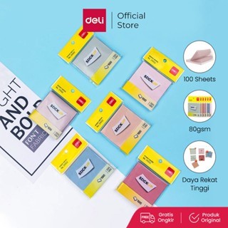 

Deli Sticky Note / Memo Tempel 100 Sheets 3"x3" Lem Kuat 21552