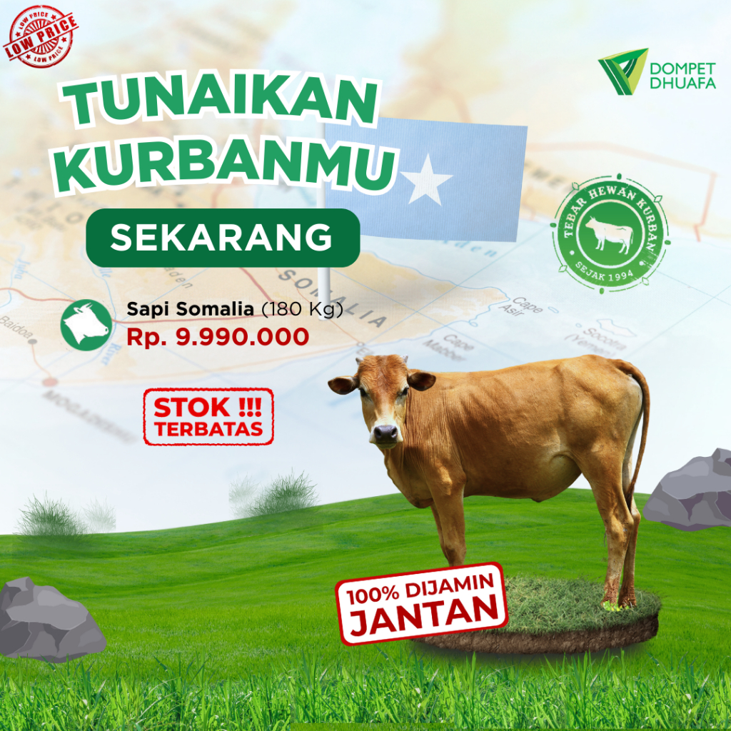 

QURBAN / KURBAN SAPI UTUH SOMALIA - DOMPET DHUAFA