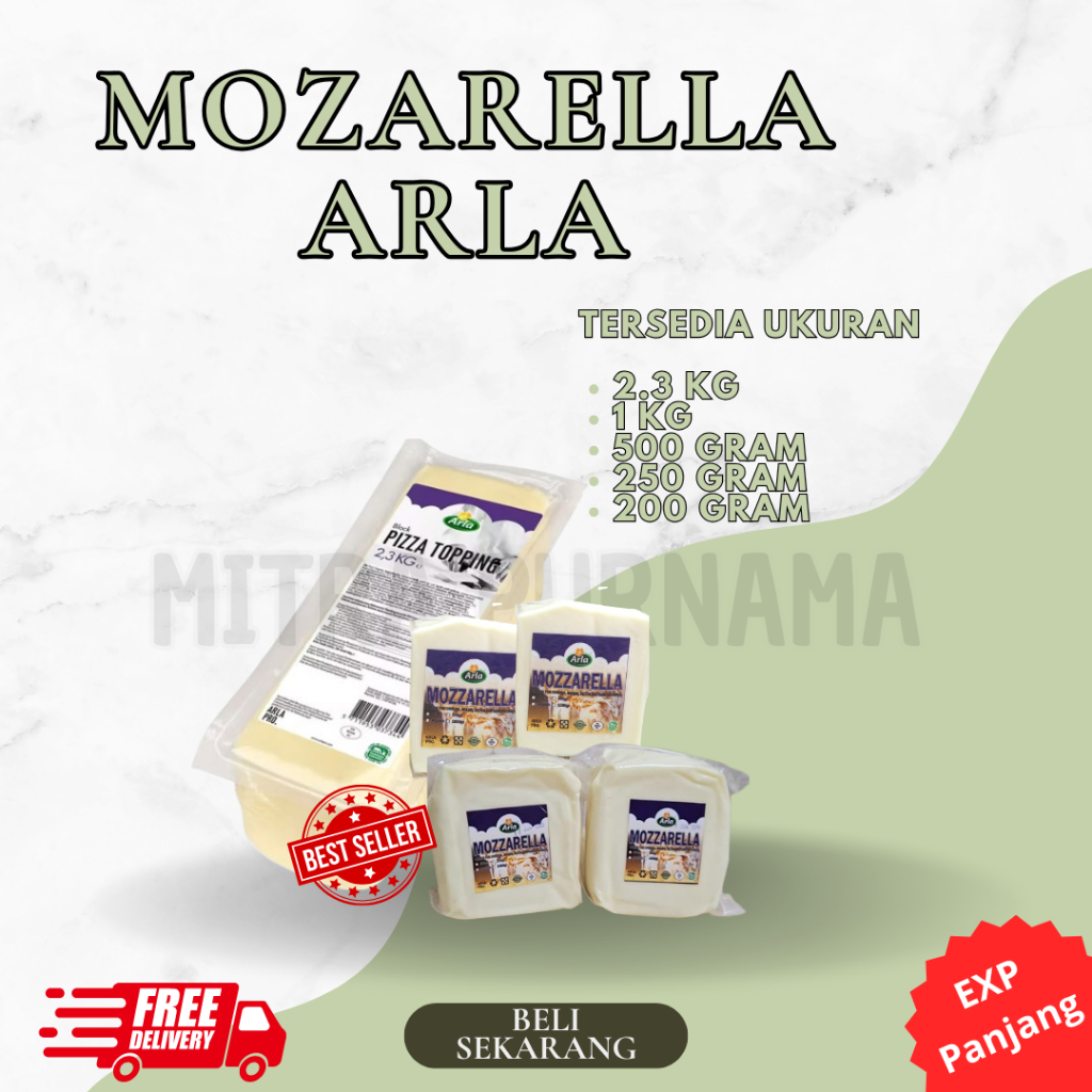 

Keju Mozarela Arla 500 Gr Import Denmark ( Halal )