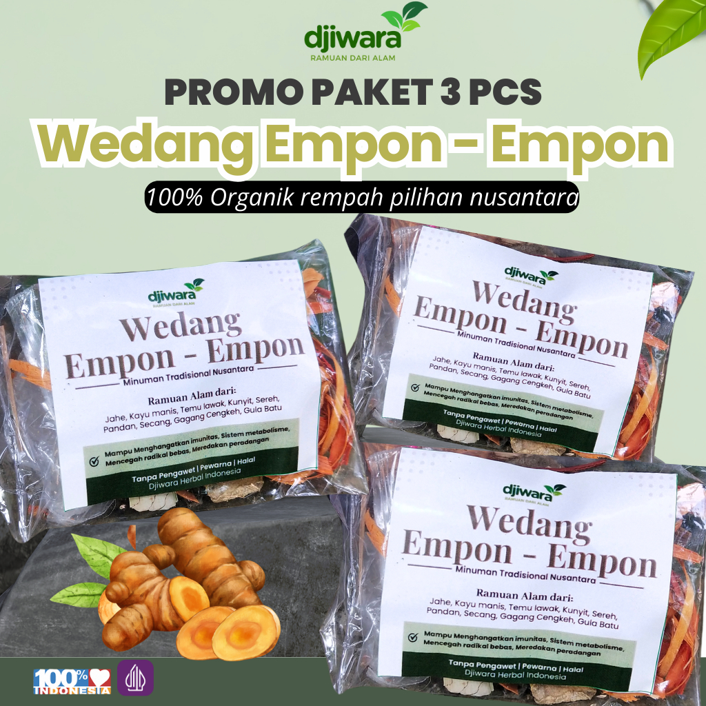 

Djiwara Wedang Empon Empon | Racikan 9 Rempah Nusantara | Minuman Herbal Tradisional menambah imun