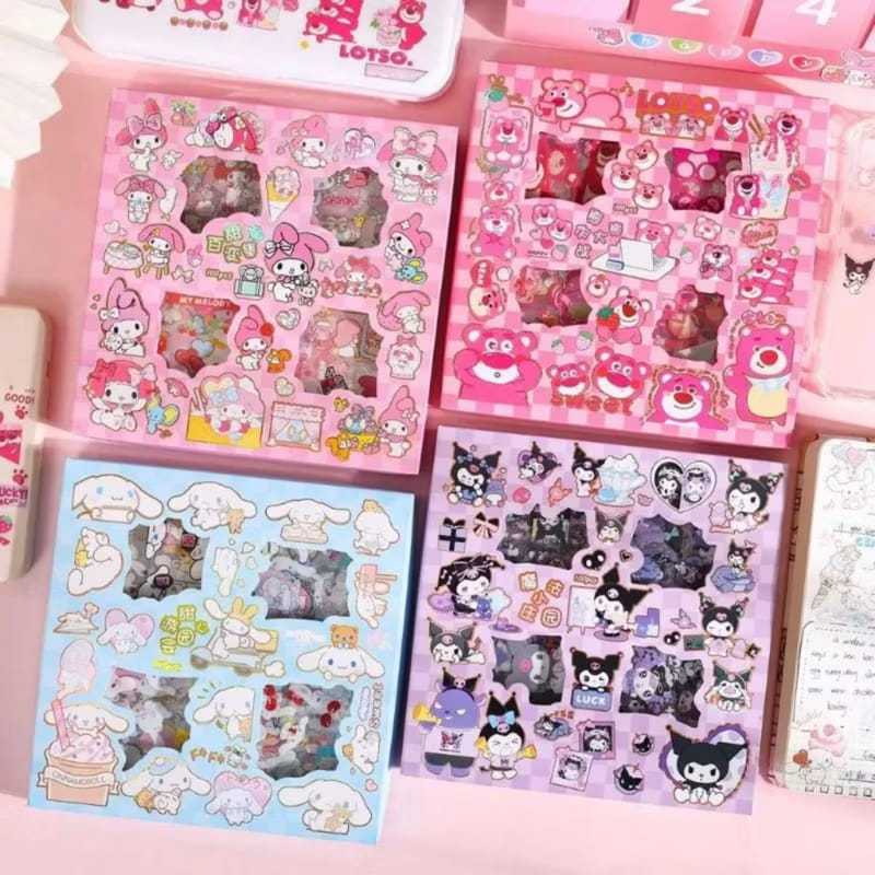 

Sticker Box Character Cartoon Stiker Box isi 100 Pcs / Lembar Aesthetic Korea COD Ready Stock