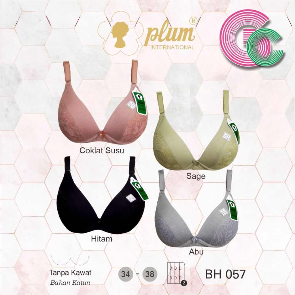 BRA / BH PLUM 057 Busa Tanpa Kawat