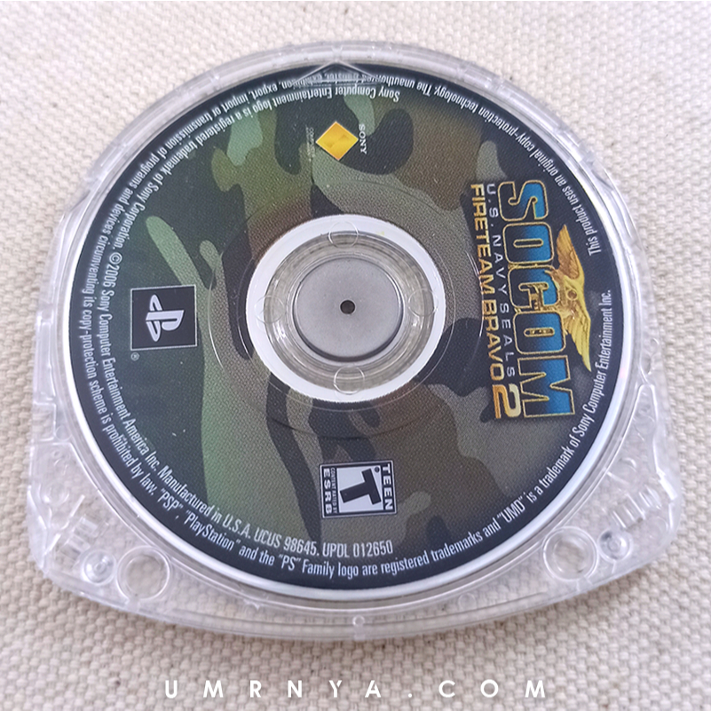 PSP UMD SOCOM US Navy Seals Fireteam Bravo 2 Kaset CD Disk Game PS Playstation Portable