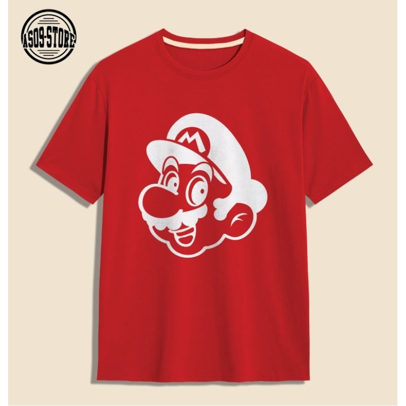 Baju Kaos tshirt super Mario Bros face