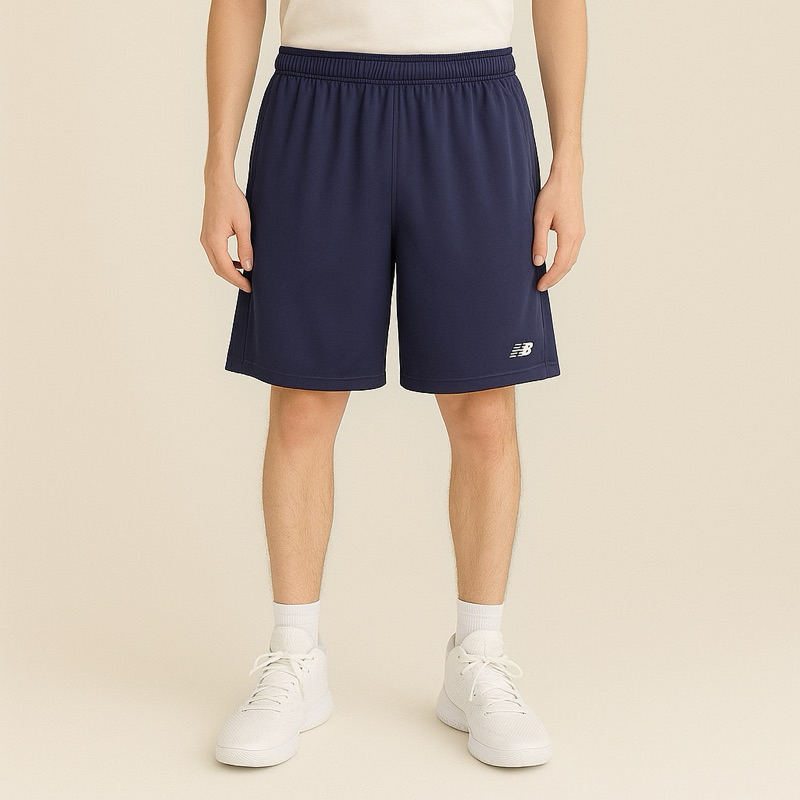 Preloved New Balance NB Navy Blue Biru celana pendek pria olahraga Running Shorts