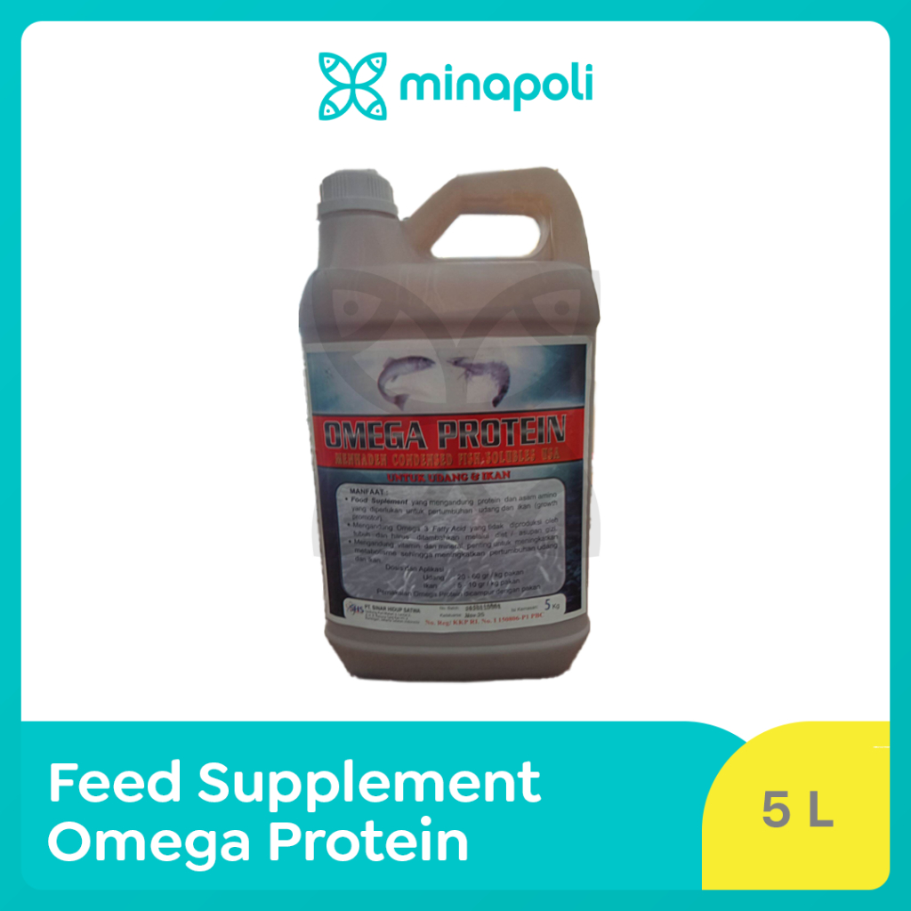 Feed Suplement Udang dan Ikan Omega Protein Kemasan 5 Liter