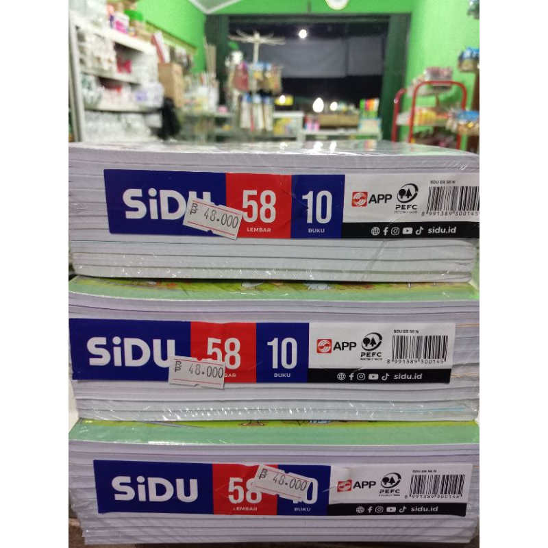 

BUKU TULIS SIDU 58 1 PACK 10 PCS