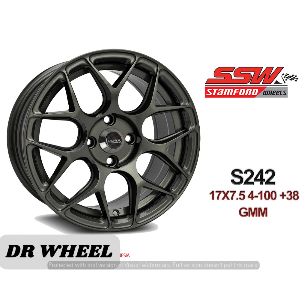 Velg mobil cocok untuk mobil Mini ( Cooper ) ring 17 lebar 75 et38 warna greyy dop