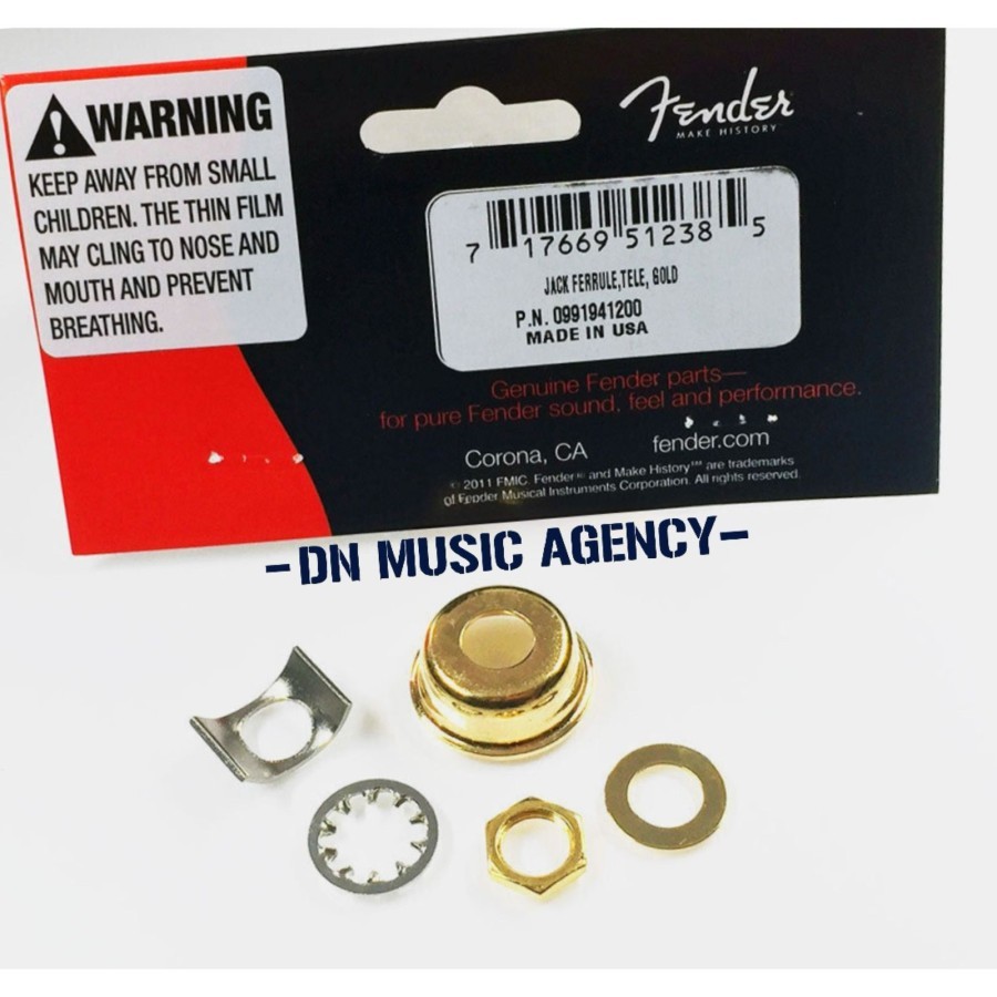 Jack Ferrule Fender Telecaster Gold Original Gitar Jack Ferrul