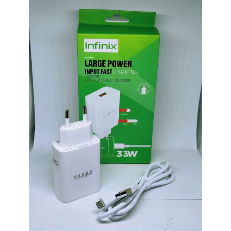CHARGER CASAN INFINIX HOT 11 HOT 11 PLAY 33WT ORIGINAL