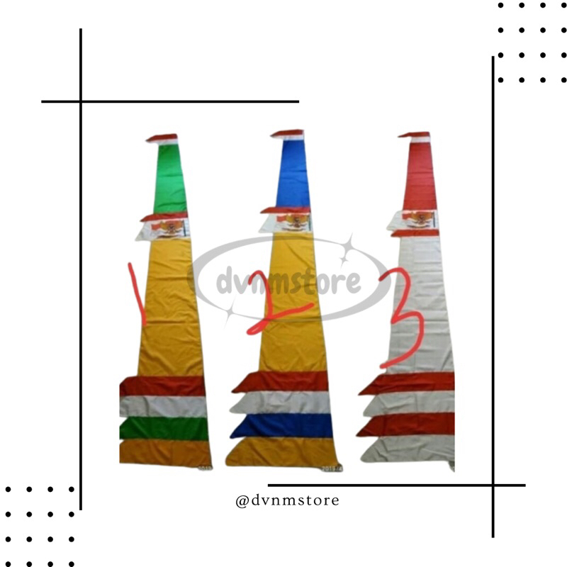 Bendera Umbul Umbul Garuda Tengah Mini 3 meter