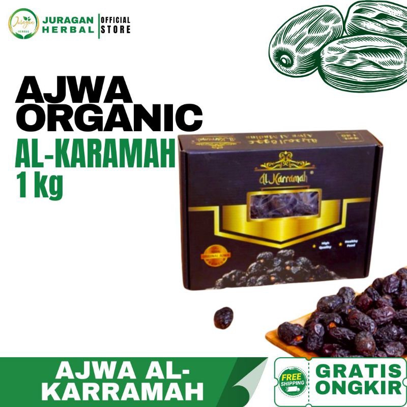 

KURMA AJWA AL-KARAMAH 1KG | KURMA AJWA MURAH EKONOMIS
