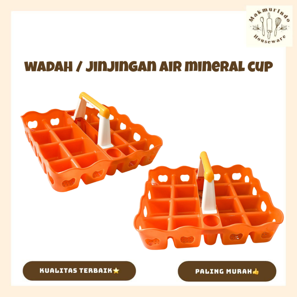 Jinjingan Air Mineral AQUA / Tempat Gelas Air Mineral Cup - MAKMURINDO HOUSEWARE