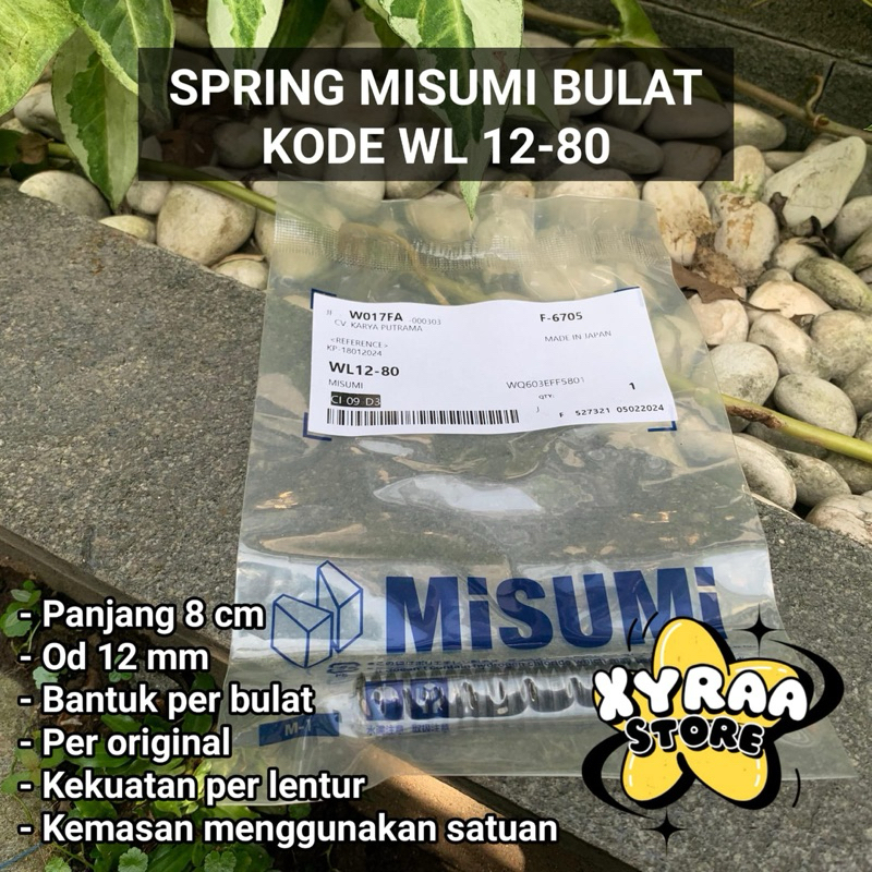 Per misumi bulat WL 12-80 / Spring misumi bulat WL 12-80 / Per mizumi