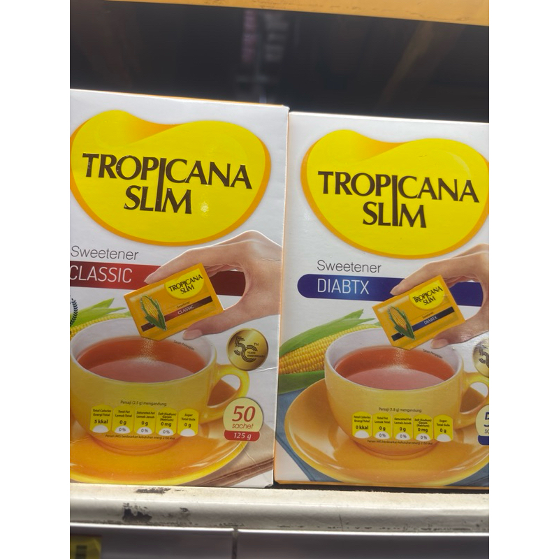 

Tropicana Slim Sweetener isi 50 sachet/box