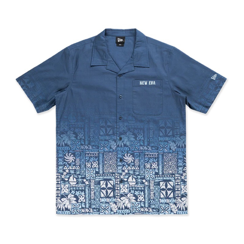 KEMEJA NEW ERA MARINE LIFE CLUB OCEANSIDE BLUE SHORT SLEEVE SHIRT