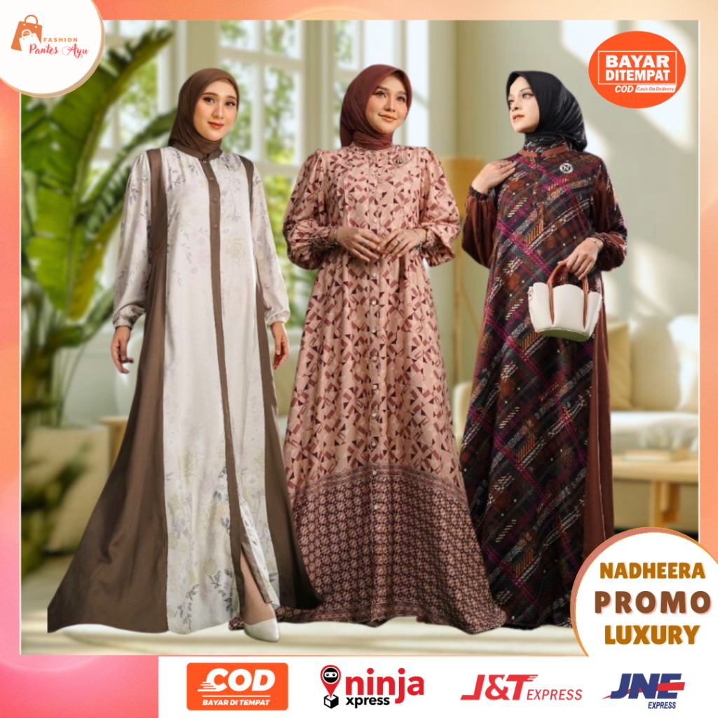 Nadheera Luxury Gamis Pesta 2025 Gamis Kekinian Mewah Desain Elegan Ootd Pesta Viral Hanira Dress Im