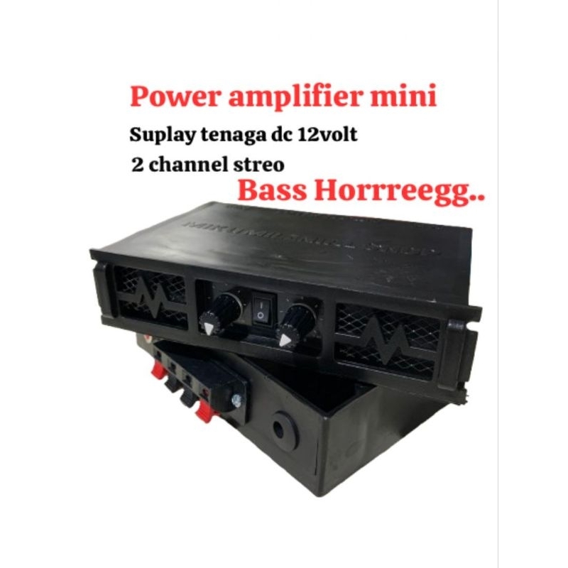 Power Amplifier Mini 12 volt double channel stereo