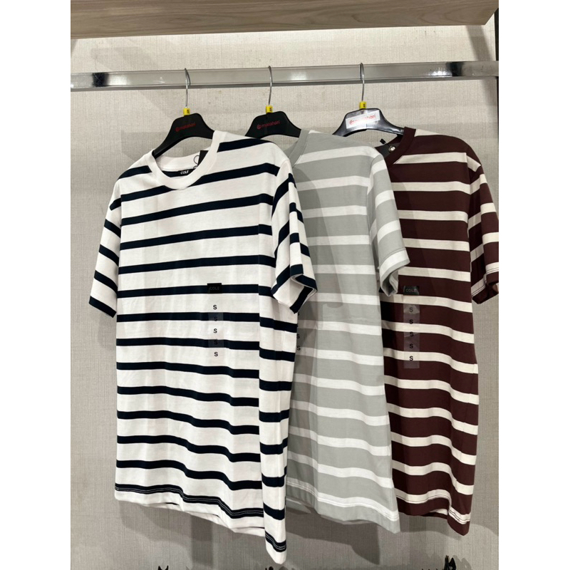 Cole kaos salur garis garis stripe S-XL