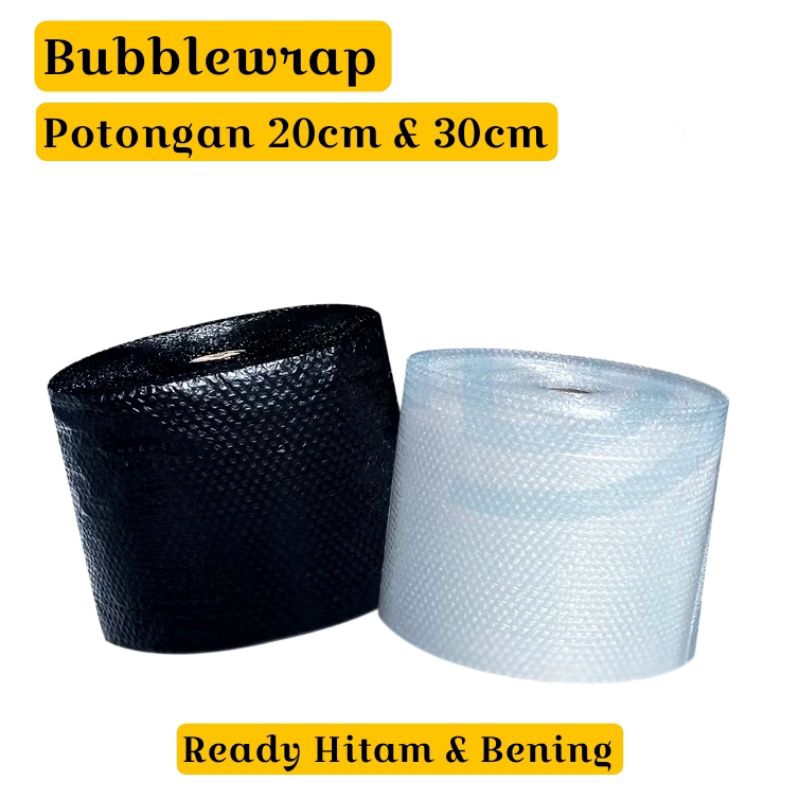 

BUBBLEWRAP Bening / Bubblewrap Hitam Potongan 20cm / 30 cm