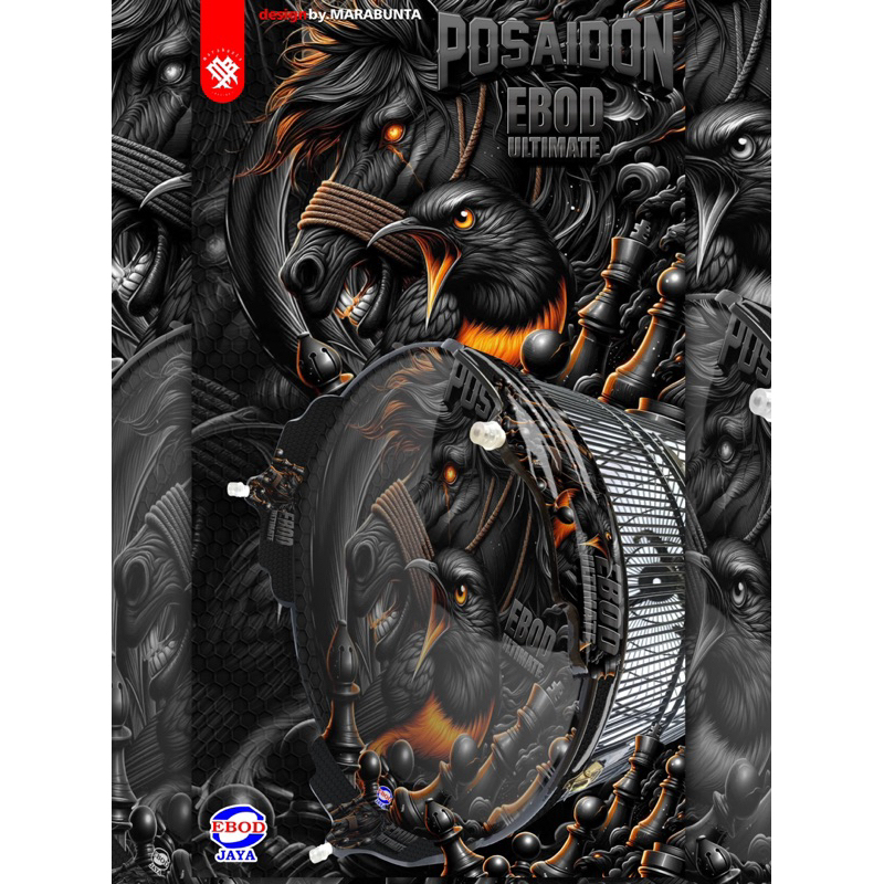 Sangkar Murai EBOD ULTIMATE PVC water Decal no.2 Motif Terbaru 2025 Sangkar Murai PVC