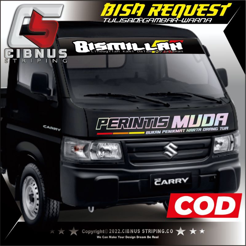 Stiker Cabin Mobil PickUp New Carry/Carry Tayo.Premium Glosy