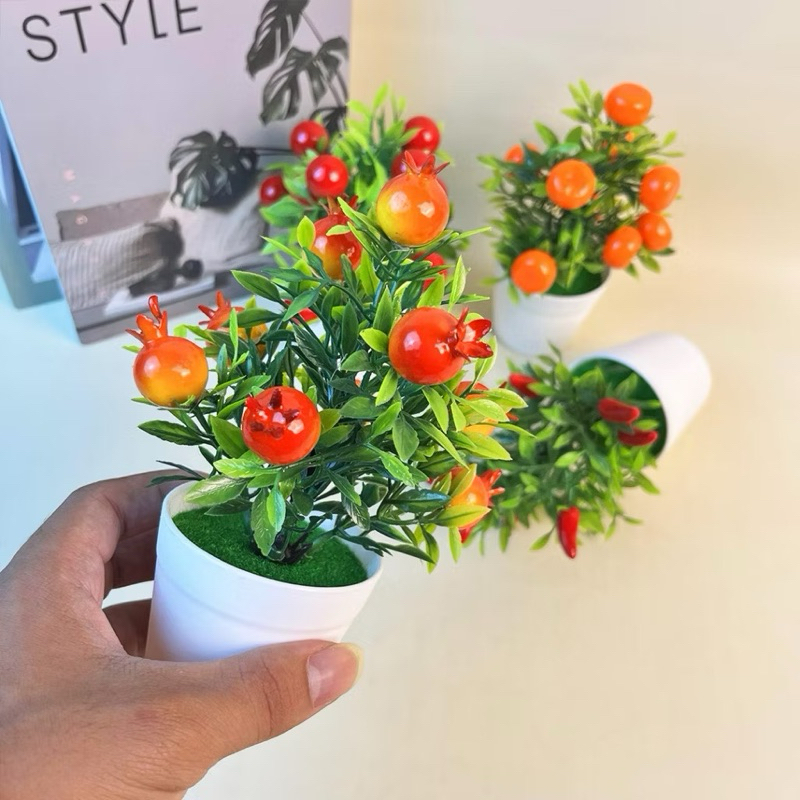 tanaman hias buah plastik bunga hias ornamen plastik