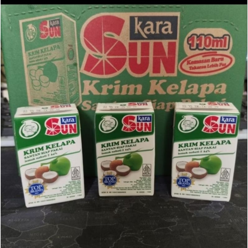 

Sunkara 110 ml santan kara 1 dus isi 24