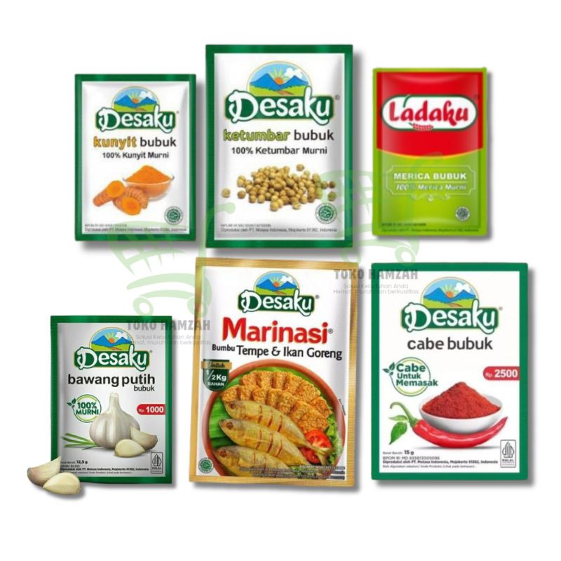 

Desaku | Ladaku Marinasi Cabe Kunyit Ketumbar Bawang putih bubuk | per bungkus