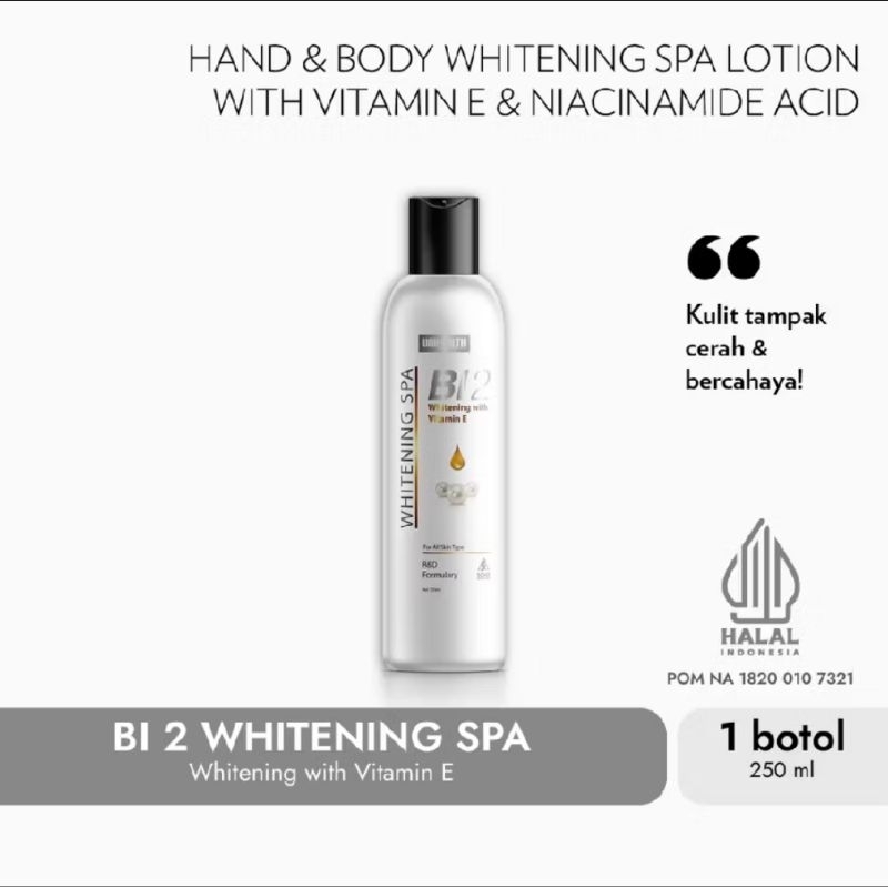 Bi2 Handbody Spa Lotion Unihealth whitening 250ml