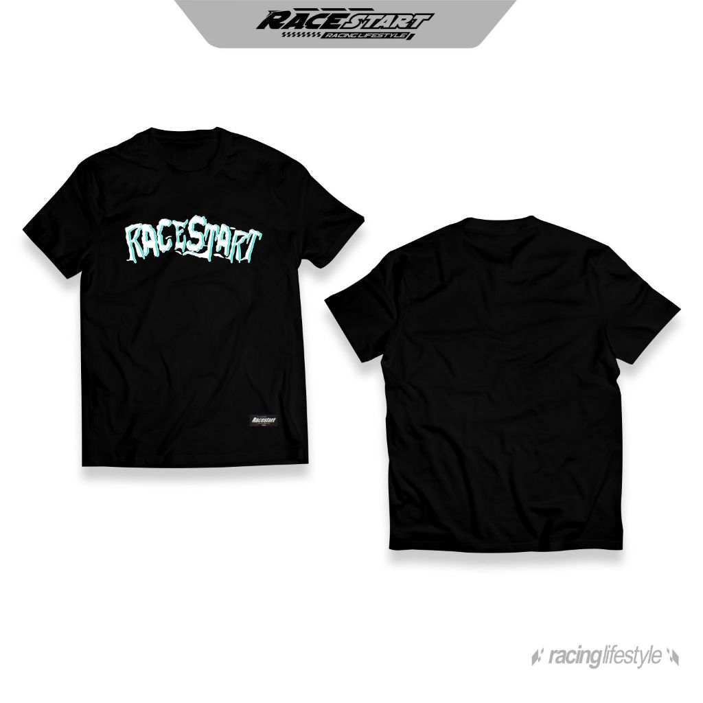 RACESTART KAOS AXEN HITAM/HIJAU BOTOL
