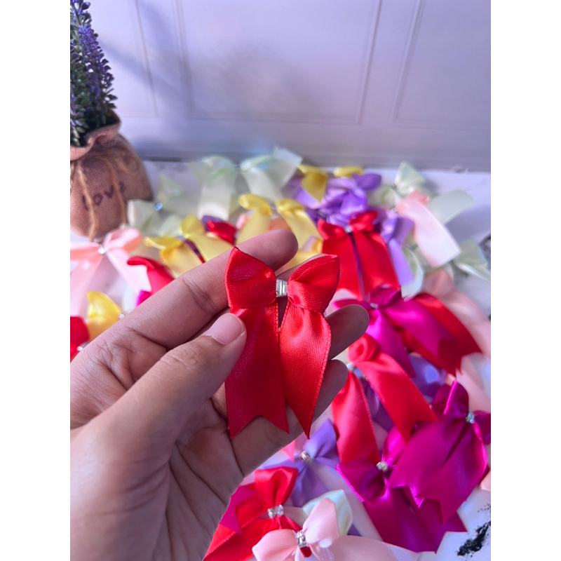 

(50pcs) pita satin 2cm siap pakai pita hias souvenir, hampers,ultah,aqiqah, dan lainnya