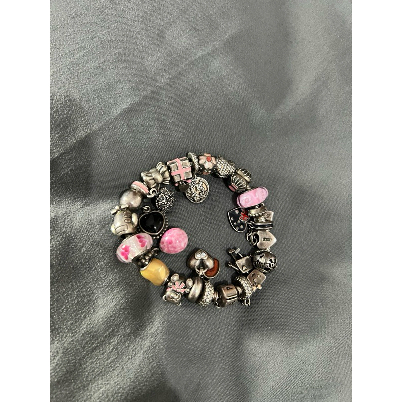 PANDORA BRACELET AND CHARMS