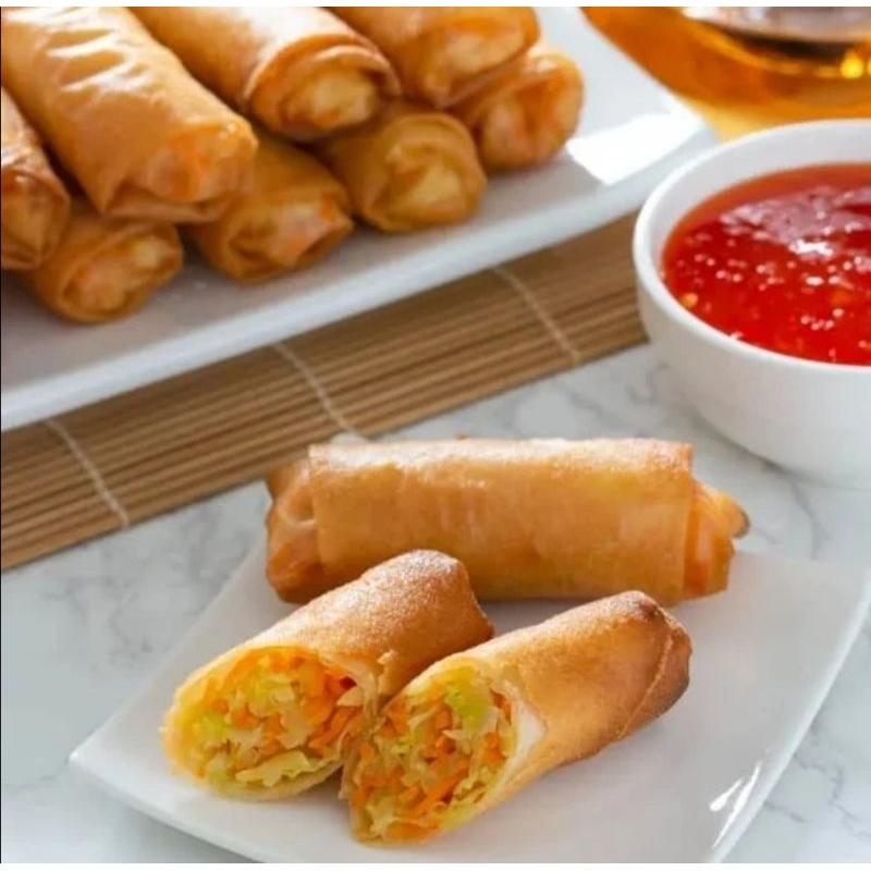 

Vegetarian Springroll isi 10 / vegetable springroll lumpia sayur frozen food bogor