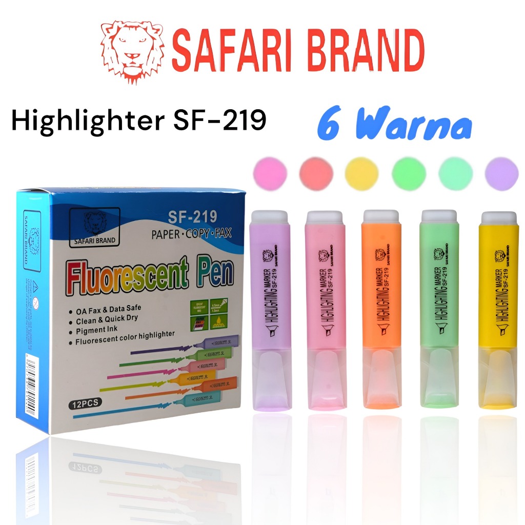 

(SF219 LSN) Highlighter FLuorescent Pen Stabilo Warna Warni / Stabilo Pastel 1 Set