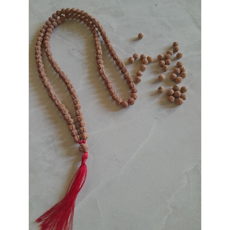 kalung rudrakhsa jenitri isi 108 ukuran kecil