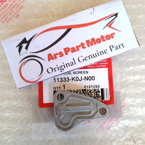 COVER OIL SCREEN TUTUP BAK OLI MESIN BAWAH + KARET GASKET OIL SEAL ORING TUTUP FILTER OLI GENIO BEAT