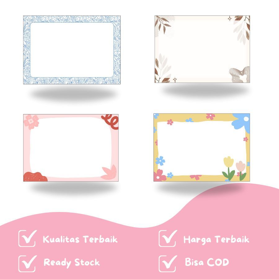 KARTU UCAPAN POLOS / KARTU UCAPAN BLANK / KARTU UCAPAN BY. TOOKE