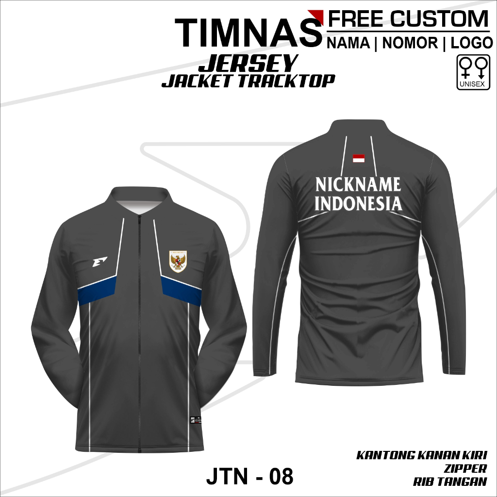 Jaket zipper Timnas Terbaru 2025 baju sepak bola timnas indonesia kualifikasi piala dunia 2026 free 