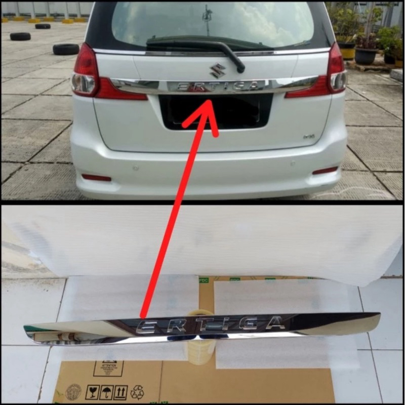 TRUNKLID LIS BAGASI ERTIGA SUZUKI CHROME ORIGINAL