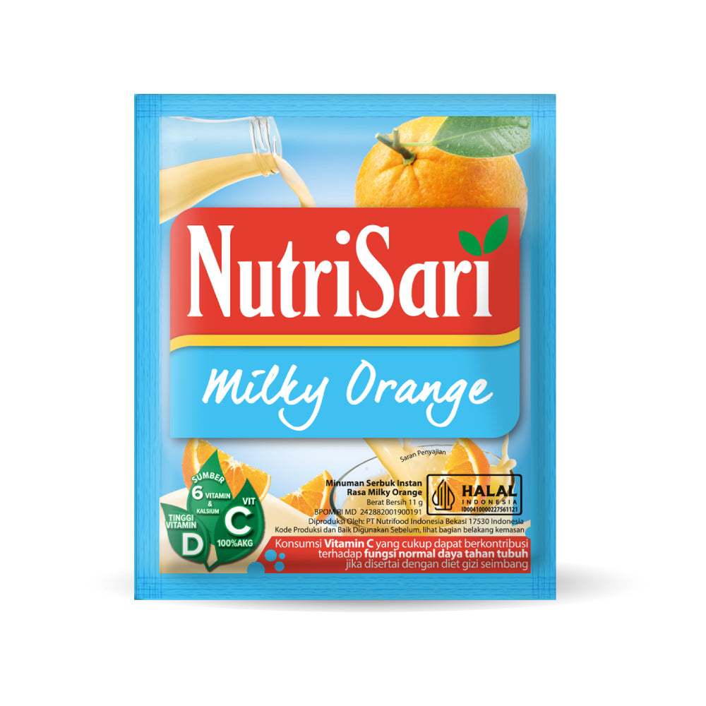 

NutriSari Milky Orange 1 Renceng Isi 10 Sachet