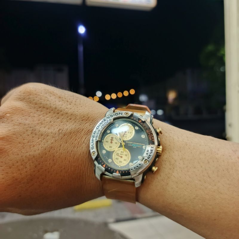 JUAL JAM TANGAN ALBA V655 SUPERDIMENSION VINTAGE PRELOVED BEKAS SEKEN SECONDHAND