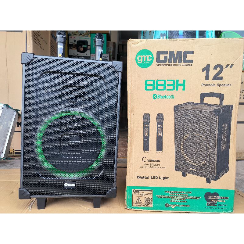 speaker gmc 883H / speaker GMC 12 inc free 2 mic wireless