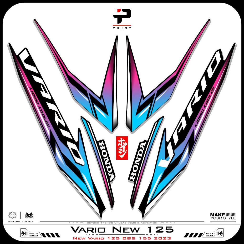 Striping Vario New 125 2023 Stiker Vario New 125 Cbs Iss Vario 125 List Variasi Vario125 Motif 5