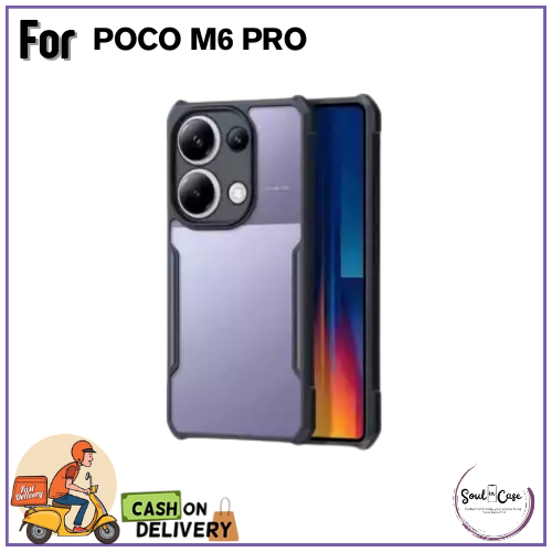 CASE SHOCKPROOF XIAOMI POCO M6 PRO 4G M6 PRO 5G HARDCASE ARMOR TRANSPARAN