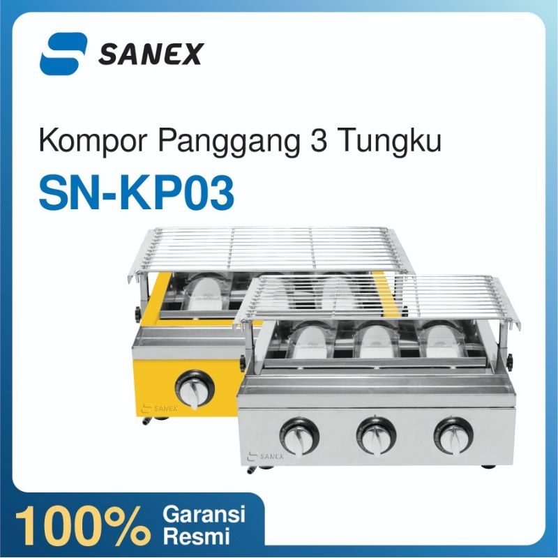 kompor gas panggang SANEX SN-KP03 Kompor panggangan sosis 3 tungku
