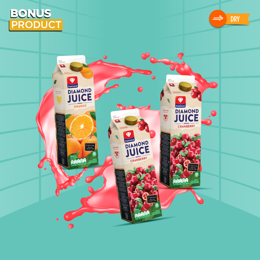 

BUY 2 DIAMOND JUICE UNSWEET CRANBERRY FREE 1 DIAMOND JUICE UNSWEET ORANGE 946 ML