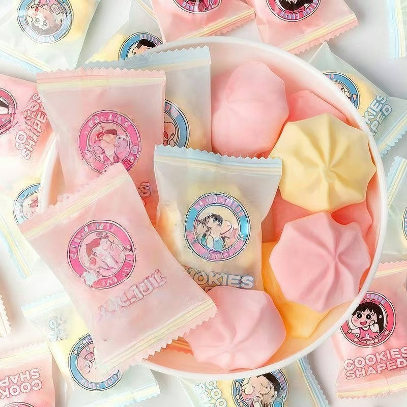 

Marshmallow Cookies Shape Jumbo Pao Silkys Mix Rasa pak isi 60 pcs