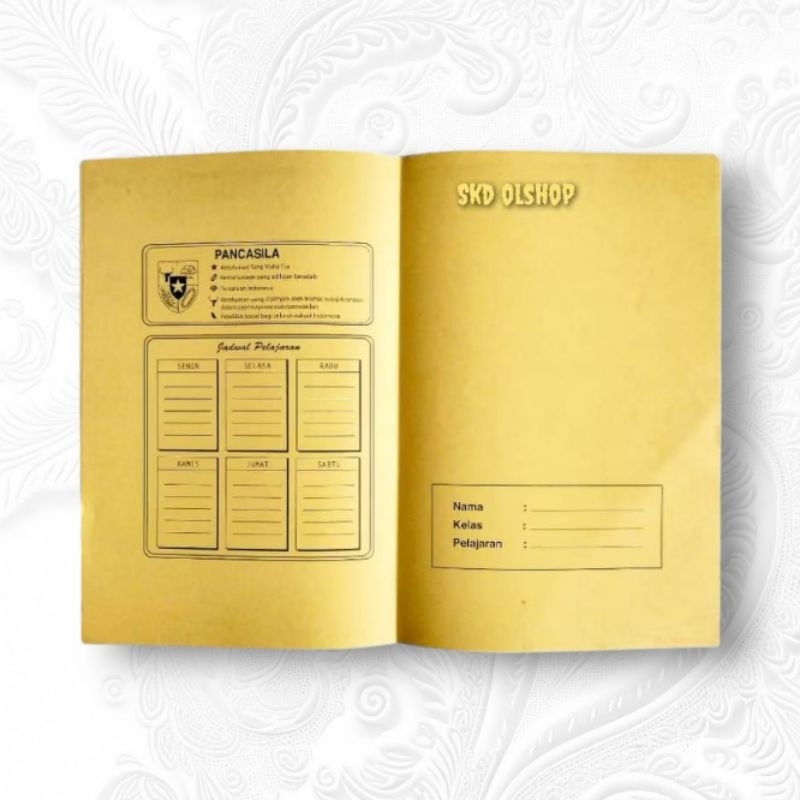 

Sampul buku ukuran Boxy/Campus panjang Isi 20 Lembar (Coklat Nama)