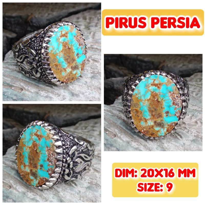batu akik asli pirus Persia / tibet/ jadul / lawasan siap pakai.01